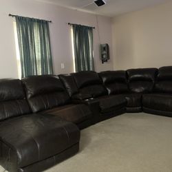 Ashley Furniture Leather Hallstrung Sectional