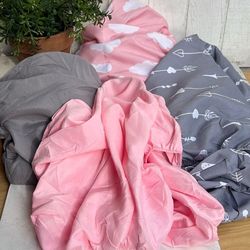 Changing Pad Cover Girl, Diaper Changing Pad Covers 4 Pack, Fitted Baby Changing Table Sheets for 32''×16'' Change Table Pad, Cradle & Bassinet Sheets