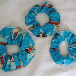 Wonder Woman large and medium scrunchies