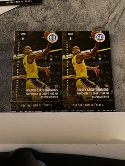 2 Lakers vs Warriors 11/13 Floor 106 (price per ticket)