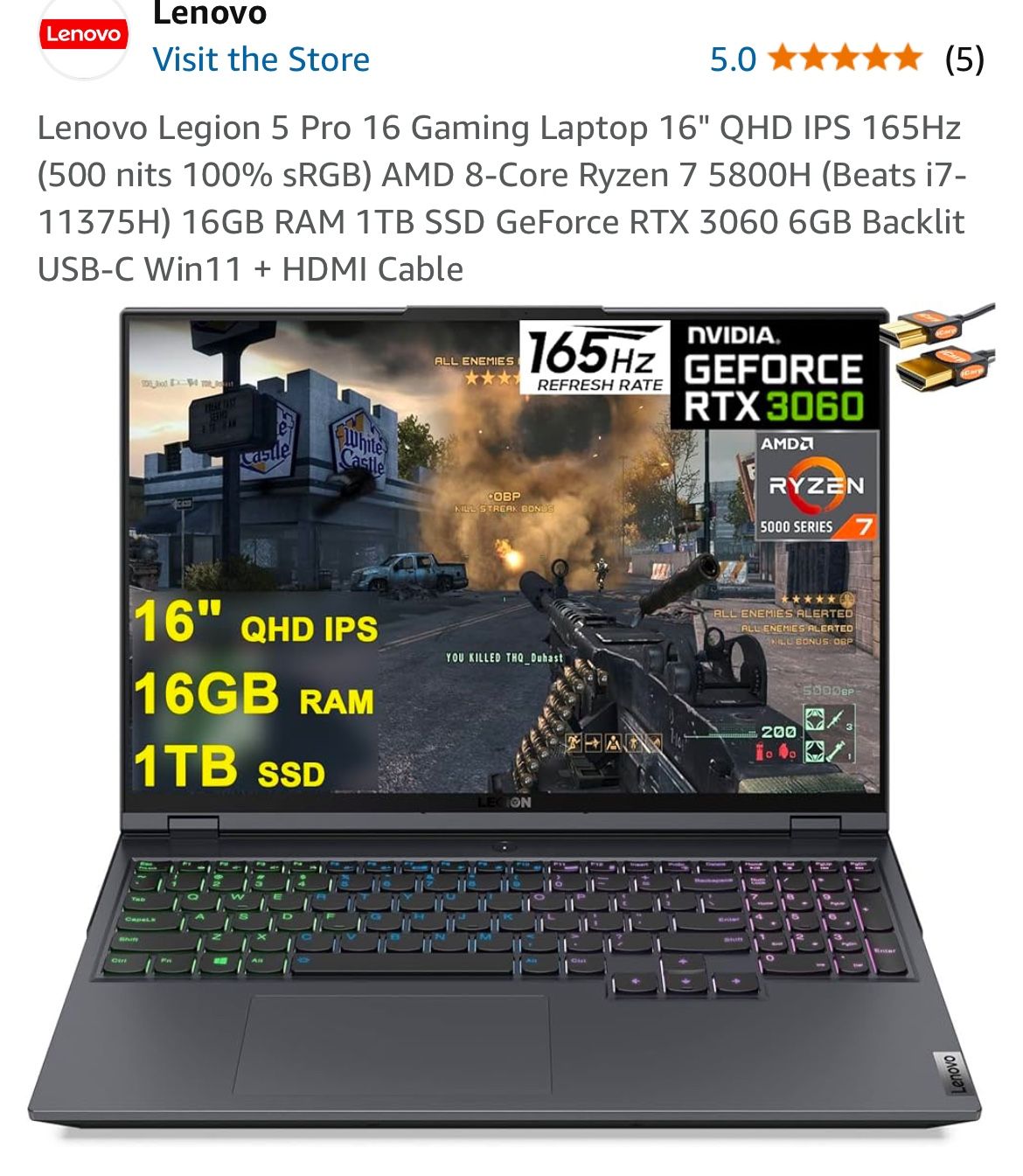 Legion pro 5 Gaming Laptop
