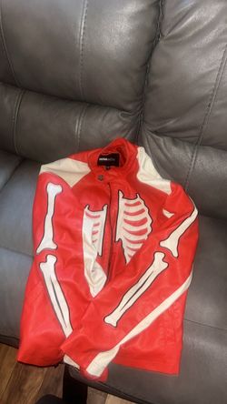Red Leather Biker Jacket