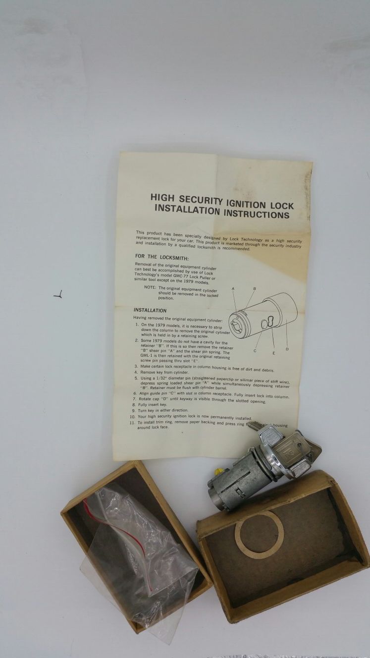 GM Ignition Lock And Key