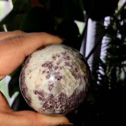 Purple Mica Lepidolite Sphere 