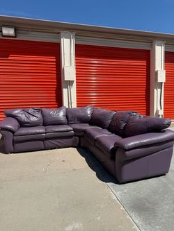 FREE DELIVERY - Fun Purple Sectional Sofa Couch!
