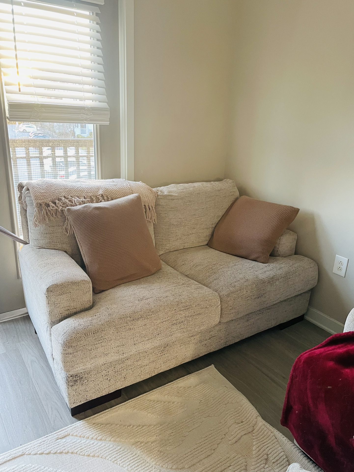 Cozy Beige Loveseat Couch