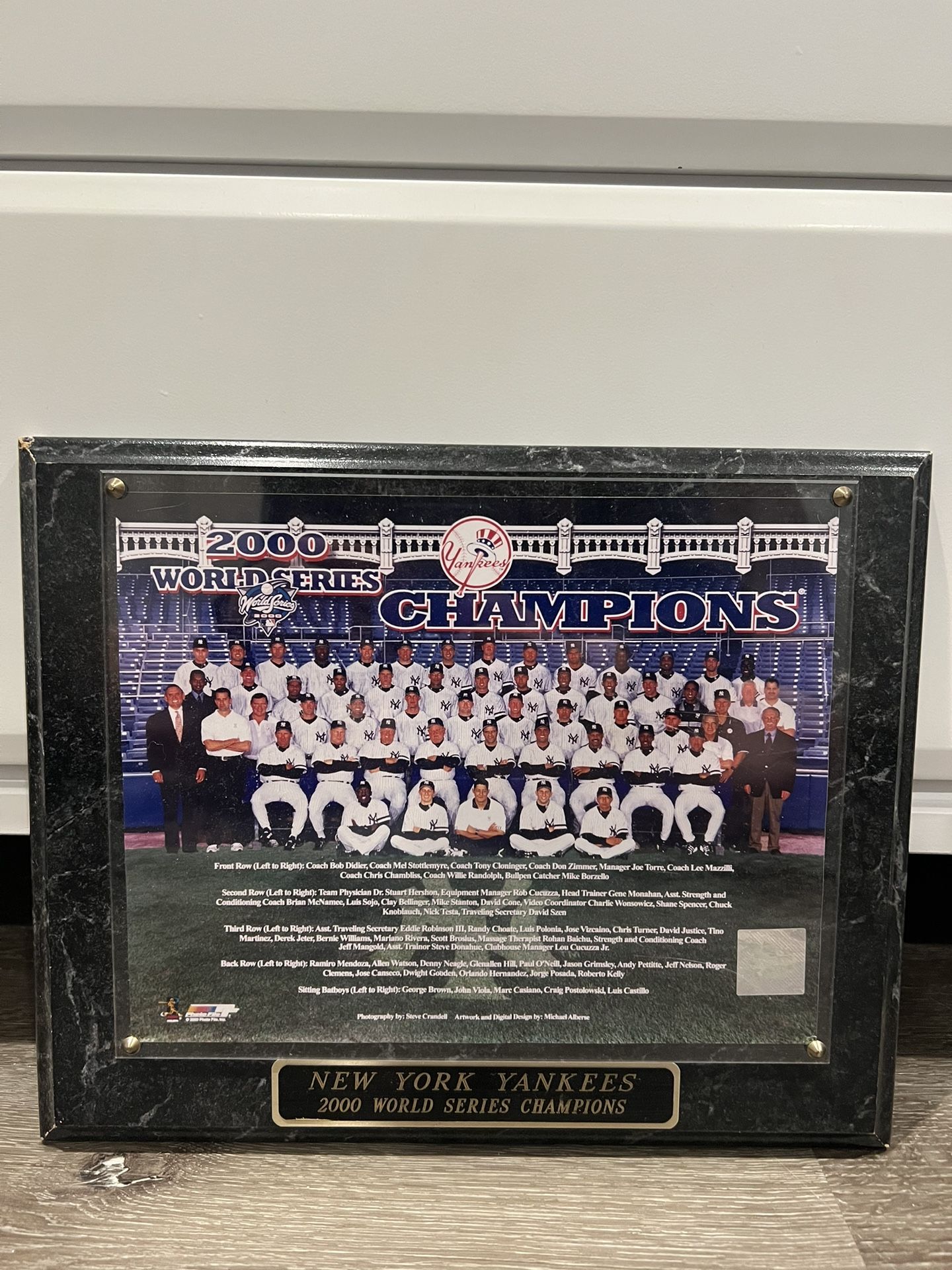 2000 Yankees Plaque