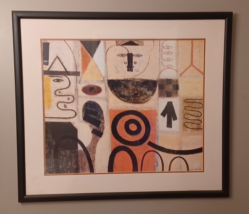 Vintage 1950 Abstract Art "The Seer" by Adolph Gottlieb. H7