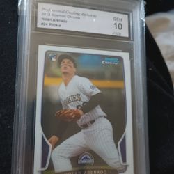 PGA 10 Gem Mint 2013 Bowman Chrome Nolan Arenado St. Louis Cardinals Rookie Card 