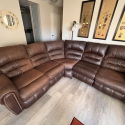 L-shaped Sectional Sofa Duel Recliner, 2pc