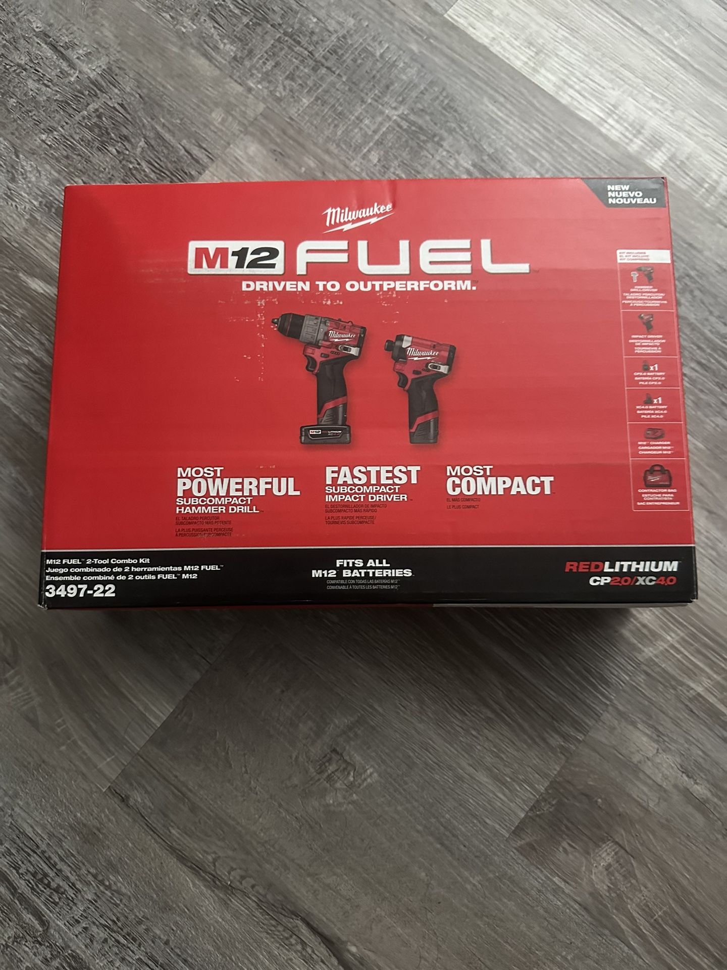 Milwaukee M12 Fuel Hammer And Impact Driver Combo