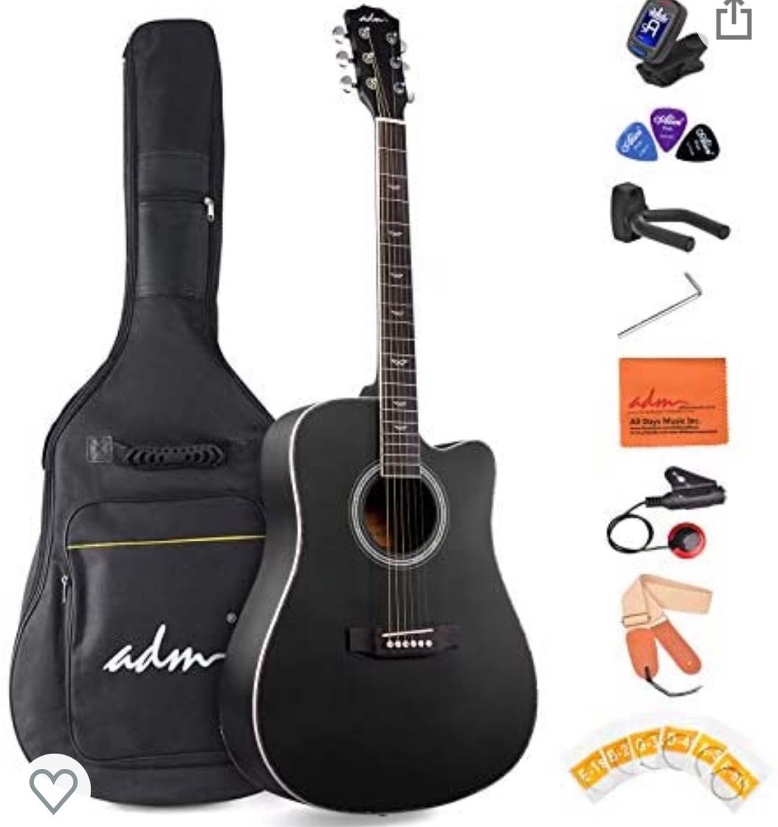 ADM Beginner Acoustic Guitar,