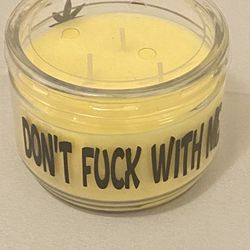 Lemon Candle 3 Wick Custom Message 11.5 Oz Smoker 