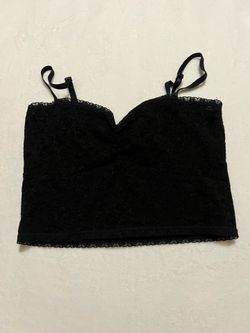 Forever 21 Black Lace Bralette Size Large