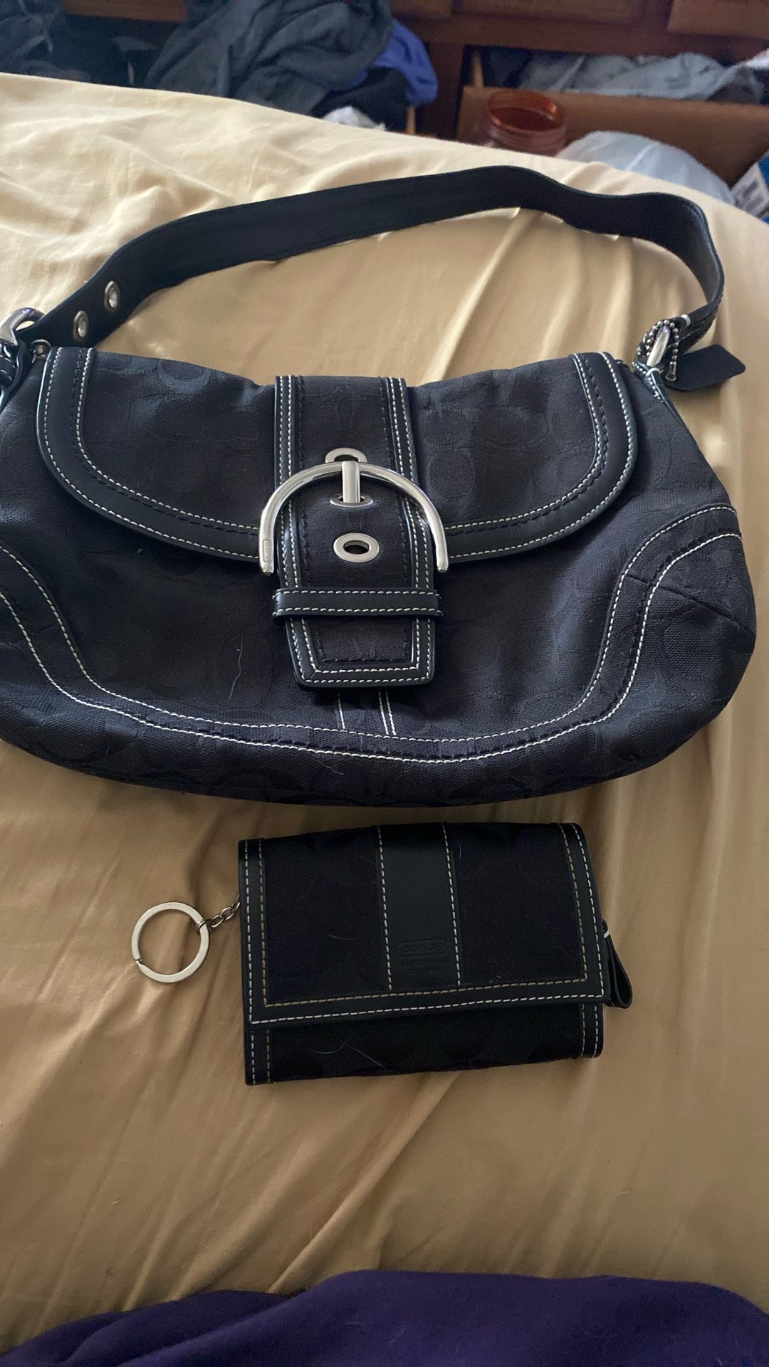 Coach Purse Handbag With Matching Wallet