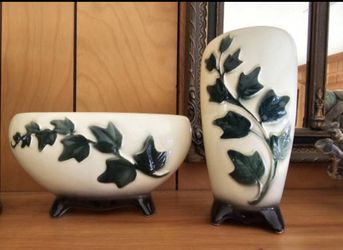 Royal Copley Ivy Vase & Planter