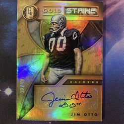 Jim Otto 2019 Gold Standard Gold Strike Auto 12/49 Raiders