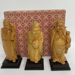 Antique HOK LOK SIEW - FU LU SHOU Gods Of China