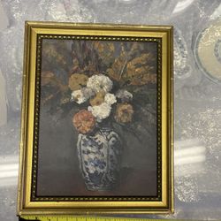 Flower Vase Oil Painting 