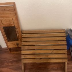 Teak Wood Bath Table And Foot Care