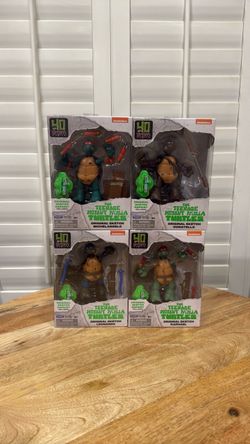 TMNT 40th Anniversary Original Sketch Figure Set of 4