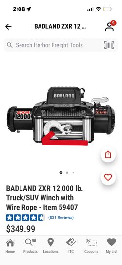 BADLAND ZXR 12,000 lb. Truck/SUV Winch with Wire Rope