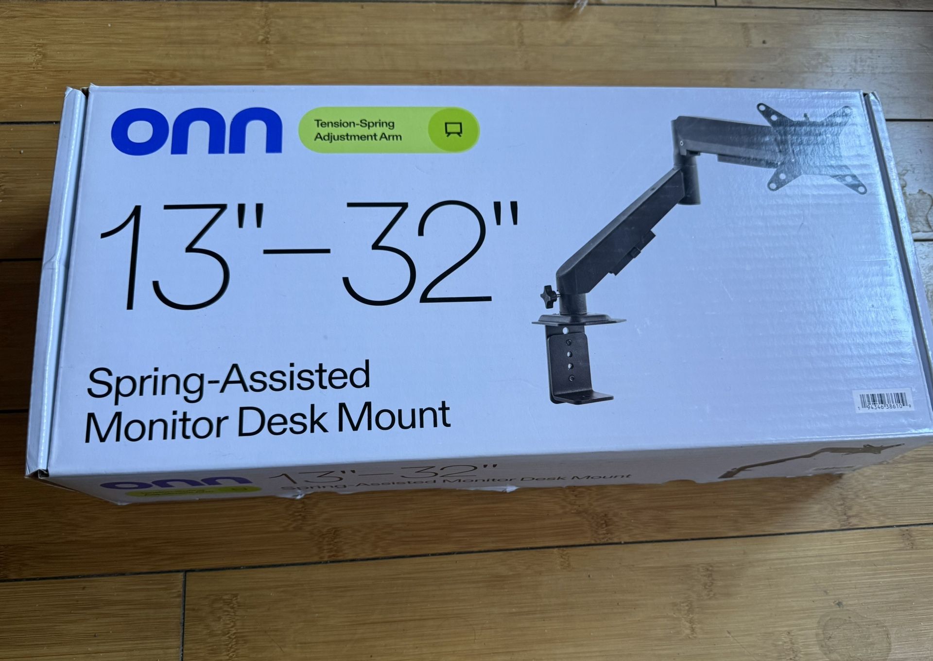 New onn Spring-Assisted Monitor Desk Mount