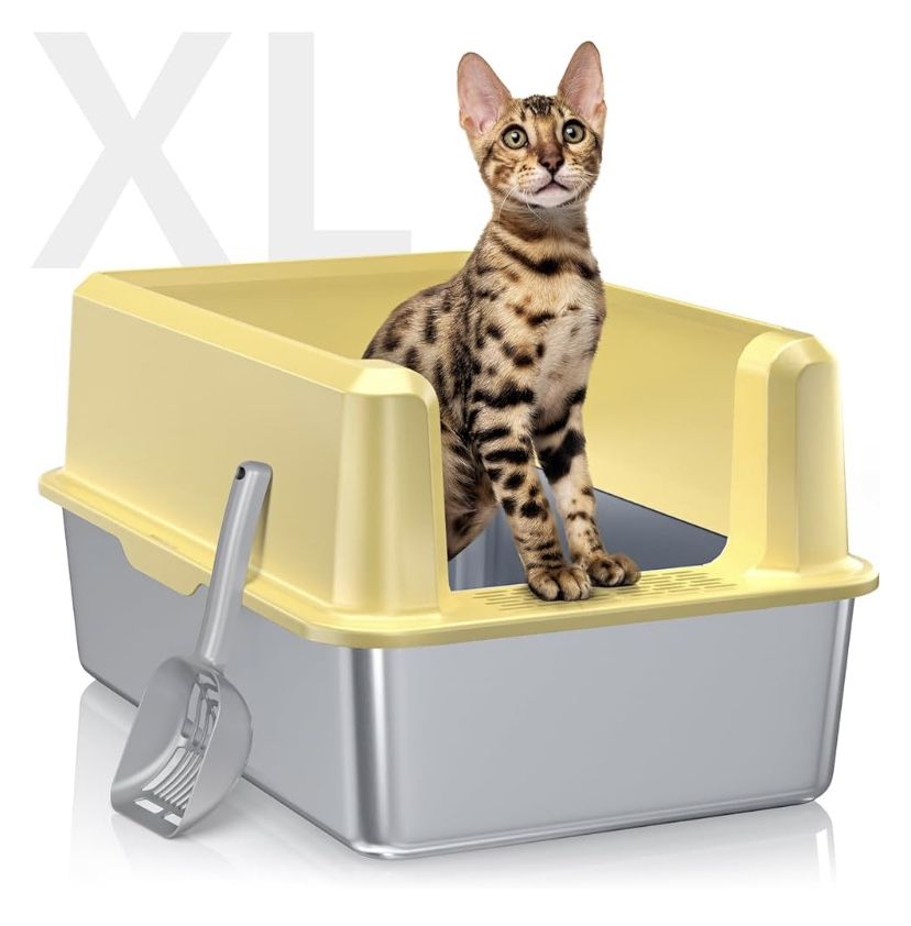 WoofiGo Extra Large Stainless Steel Litter Box