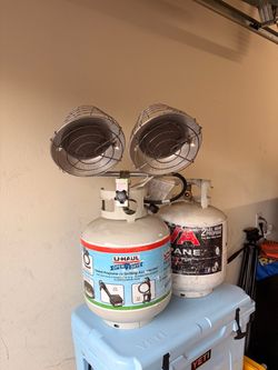 Heater and propane tanks