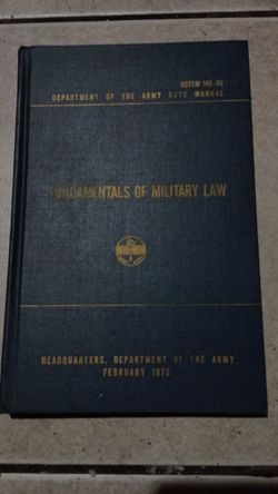 ROTCM 145-85 Department of the Army ROTC Manual titled "Fundamentals of Military Law