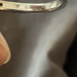 10k White Gold Natural Diamond Ring Size 8