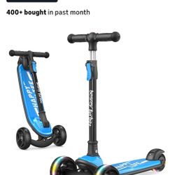 Kids Kick Scooter Light-Up Wheels Height Adjustable 