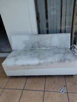 Two white couches need to be cleaned free