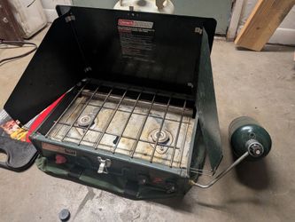 Propane Stove // 2-burner Coleman & Tank + Canisters