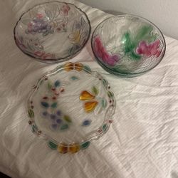Fruit Bowls & Plate 