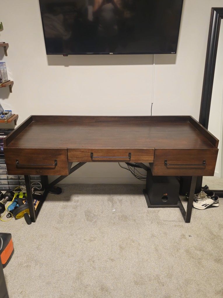 Premium Wooden Studio Desk with Rear Cable Management