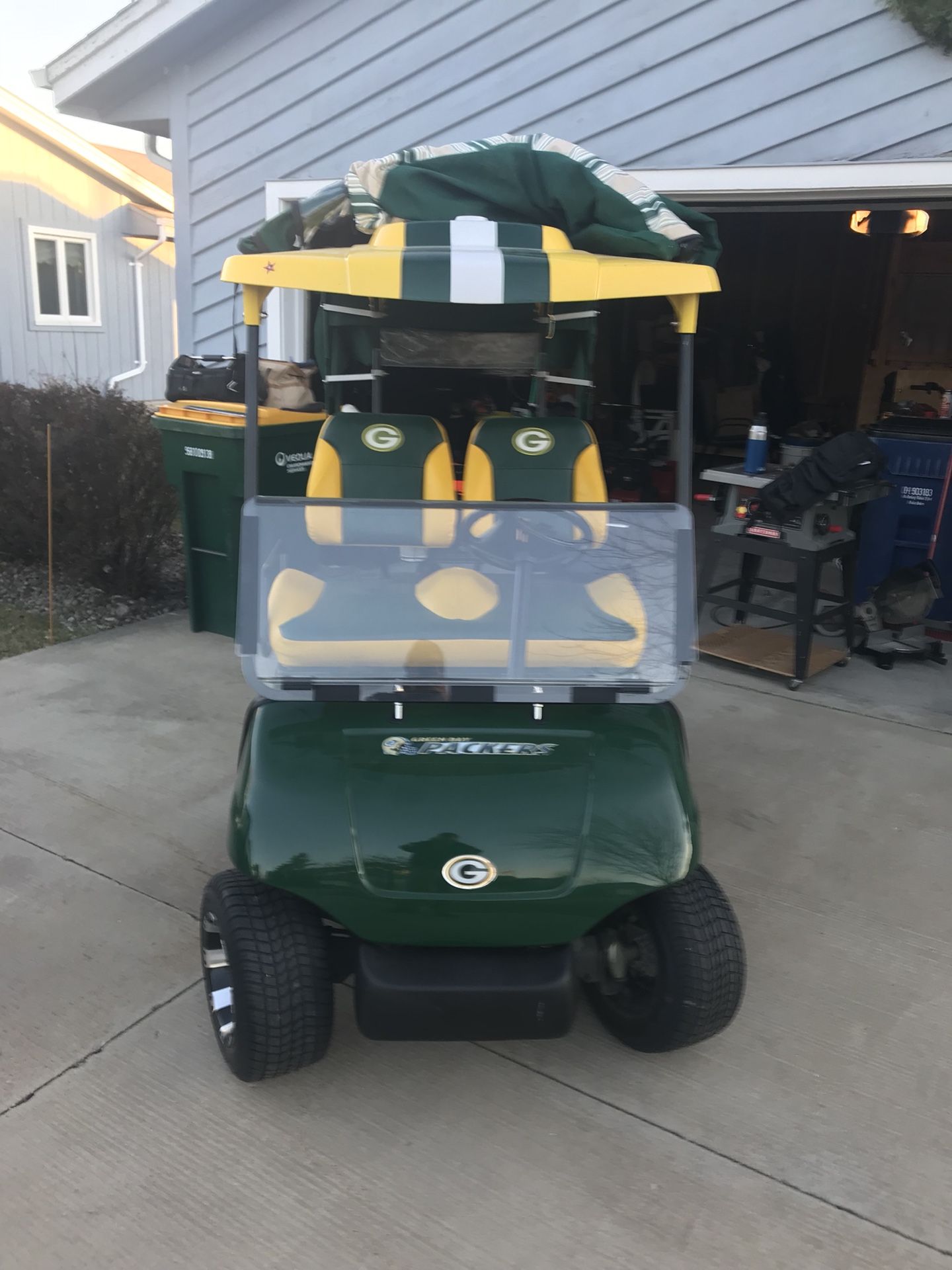 Green Bay Packer customized golf cart