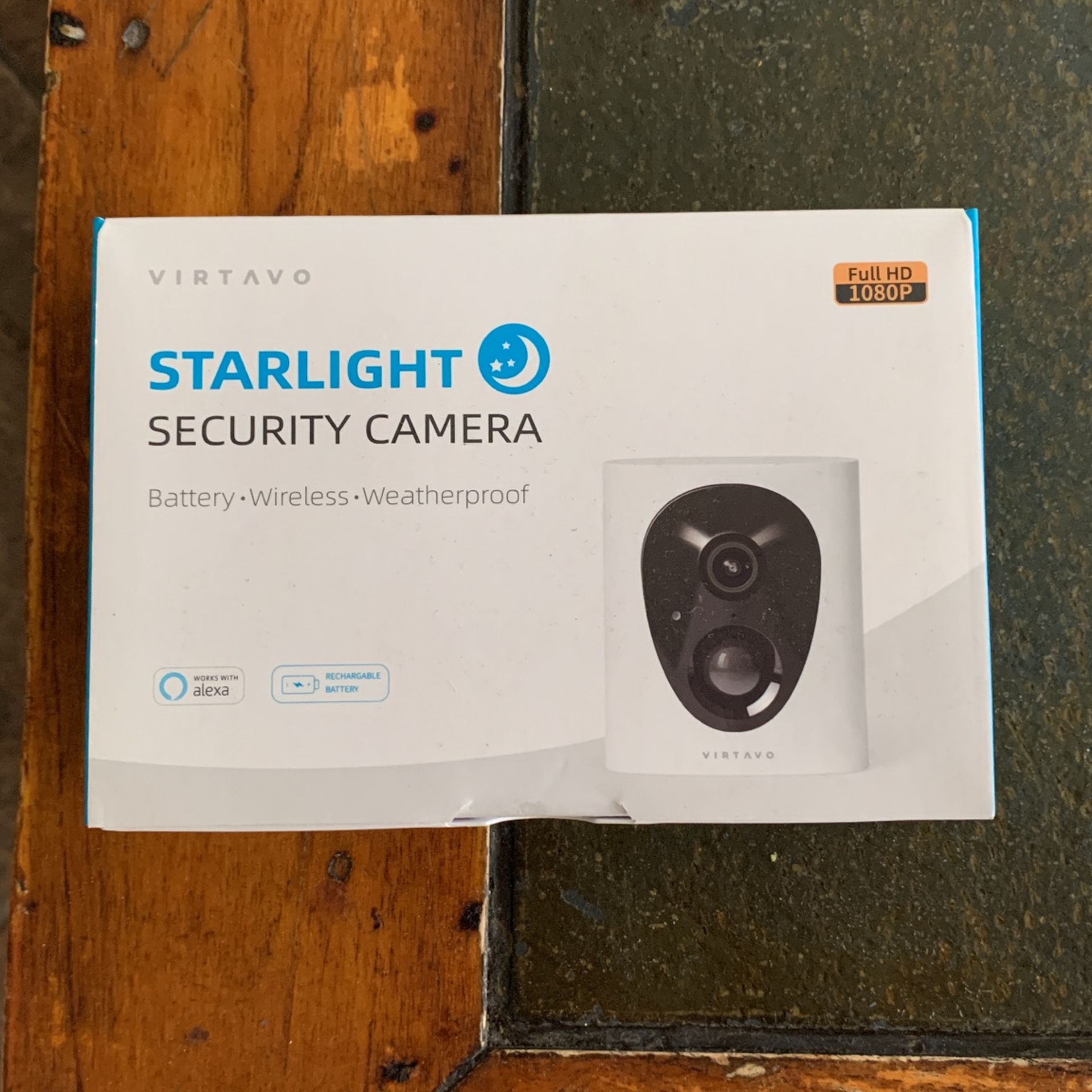Virtavo starlight security camera battery wireless weatherproof never been used brand new ceiling box