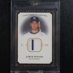 2008 Upper Deck Masterpieces - Captured on Canvas Jorge Posada #CC-PO (MEM)