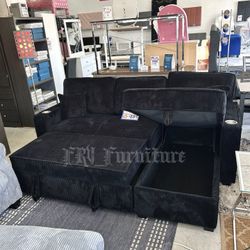New Black Sofa Bed 