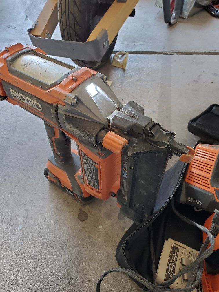 Ridgid nail gun and impact drill