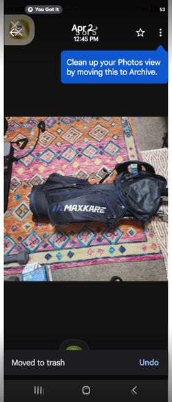 MaxKare Golf Bag Black with Blue Accents