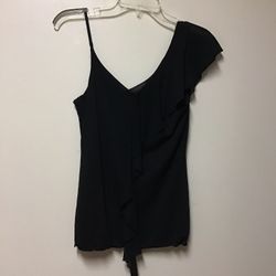 Women’s THE LIMITED 100% nylon black sleeveless/spaghetti strap Stretch top… Size medium