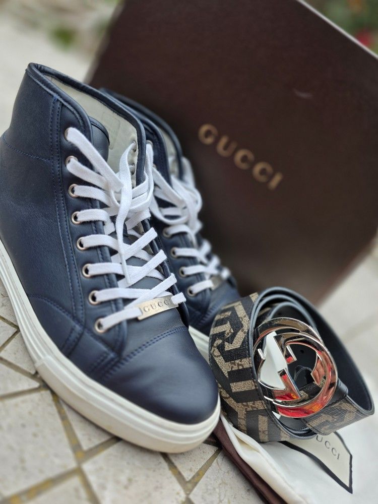 Mens Gucci Size 42(9) Sneakers and Belt