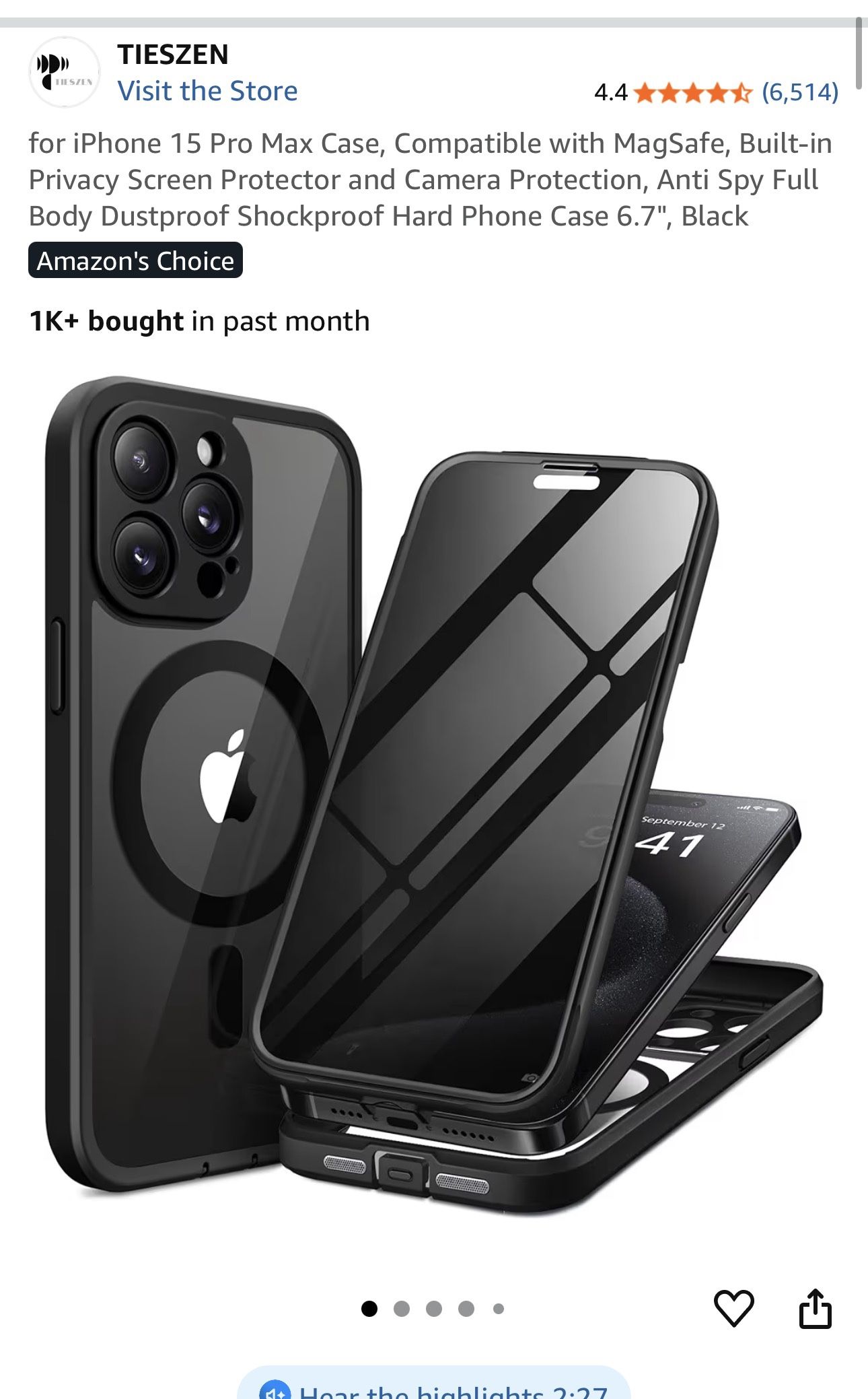 Tieszen iPhone 15 Pro Max Case 