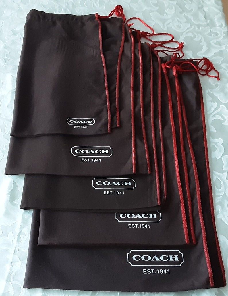 5 COACH PURSE DUST PROTECTOR BAGS  $25.00 Each