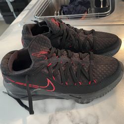 Nike LeBron 17 Low Bred (Black/Red) Basketball Shoes - Size 9