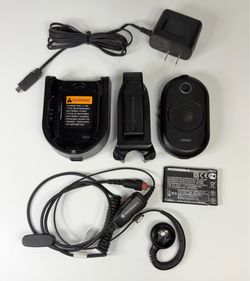 Motorola CLP1010 UHF Two-way Radio With Earpiece HKLN4602B, Charger & Belt Clip