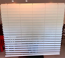 White Horizontal Window Blinds 52w X 48h