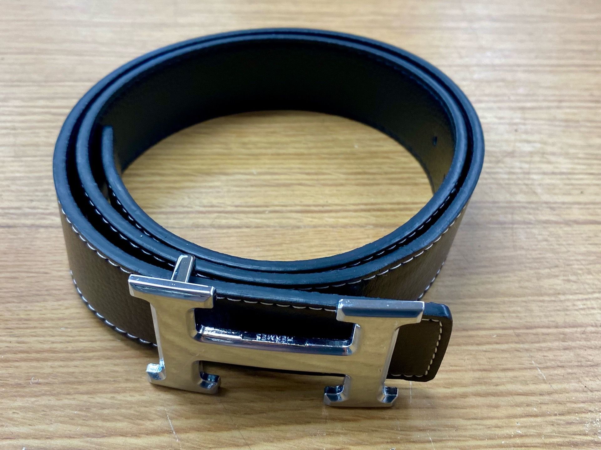 Black Leather Belt Size 42/105